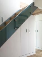 Detail of modern staircase and cupboard 