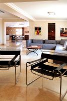 Designer retro chairs in modern living room