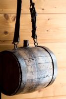 Detail of vintage wooden barrel 