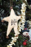 Detail of star Christmas tree decoration