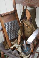 Collection of vintage items on wooden chair 