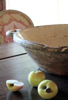 Rustic bowl on country dining table 