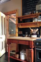 Freestanding worktop in classic kitchen 