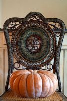 Pumpkin on classic chair 