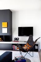 Designer chair in modern living room 