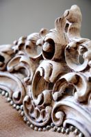 Decorative wooden carving on furniture 