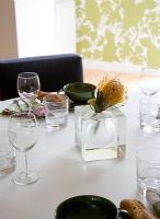 Modern dining table detail 