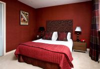 Classic red bedroom 