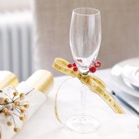 Christmas wine glass