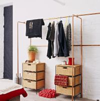Modern bedroom hanging rail