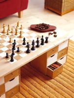 Chess board coffee table