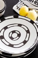Black and white plates