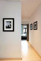 Hallway with picture frames