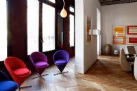 colored panton cone chairs