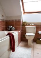 Brown and cream bathroom