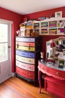 Storage in childs bedroom with up cycled chest of drawers