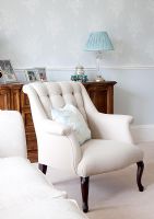 Cream armchair