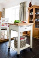 Country kitchen with butchers block