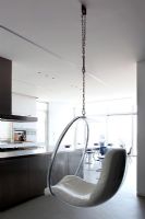 Hanging chair in kitchen