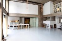 Contemporary open plan photographers studio and living space