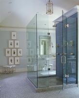 Shower cubicle in luxury bathroom