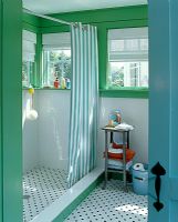 Colourful shower room