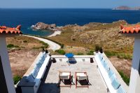 Roof terrace with view of Aegean sea