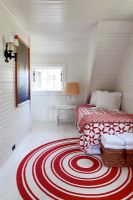 White and red bedroom
