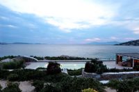 Sea views from Greek villa at sunset