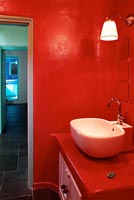 Red bathroom