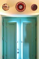 Turquoise shutters