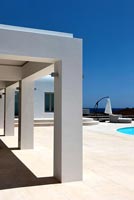 Luxury terrace of Greek villa