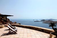 Sea view from terrace, Mykonos, Greece
