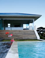 Contemporary home with swimming pool