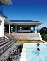 Contemporary home with swimming pool