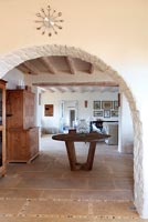 Arch in country dining room
