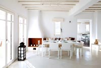 White dining room 
