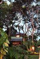 Tropical beach house and garden, Brazil