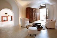 Cycladic white living room 