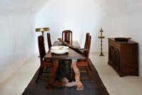Traditional wooden dining table