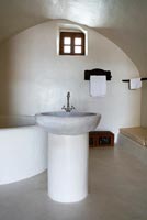 Cycladic white bathroom sink