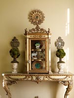 Cabinet on console table