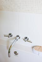 Modern bathroom sink detail