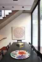 Contemporary black dining table