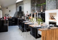 Modern kitchen diner set for Christmas meal
