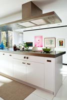 Contemporary white open plan kitchen