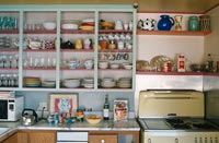 Colourful kitchen storage