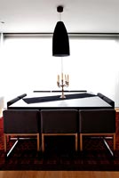 Contemporary black dining table 