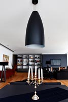 Contemporary black dining table