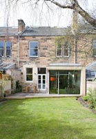 Modern extension on victorian house